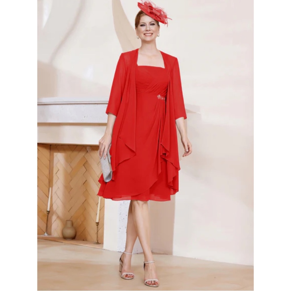 Elegant Red Women's Dress